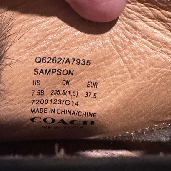 Coach Womens Sampson Genuine Rabbit Fur Platform Booties size size 7/5B - Picture 8 of 9